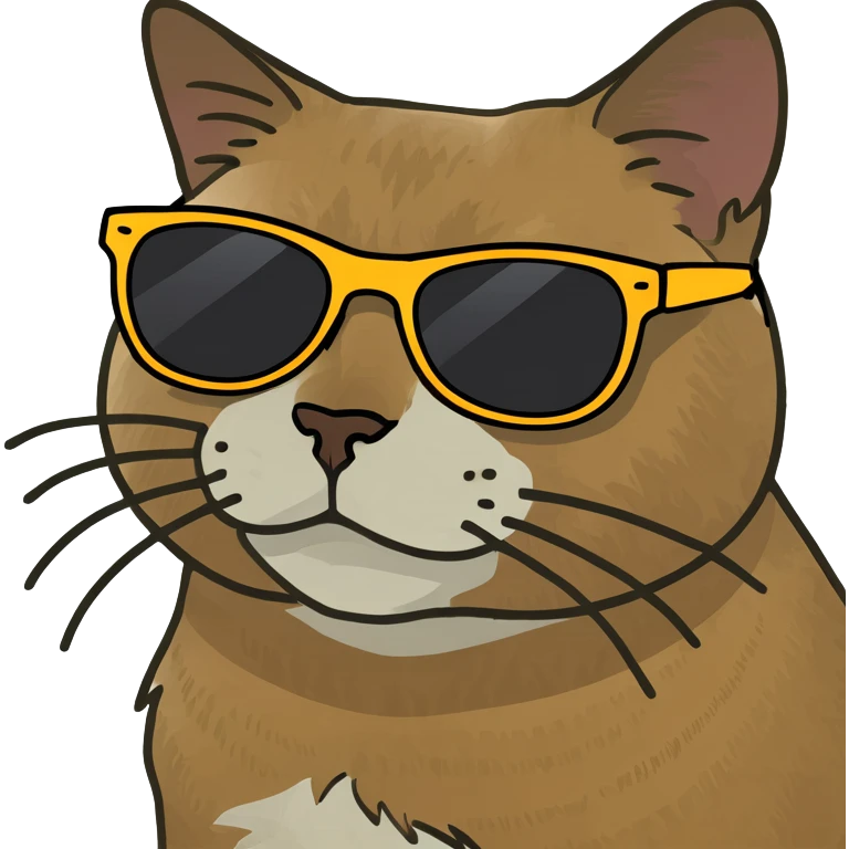 Cat with sunglasses emoji