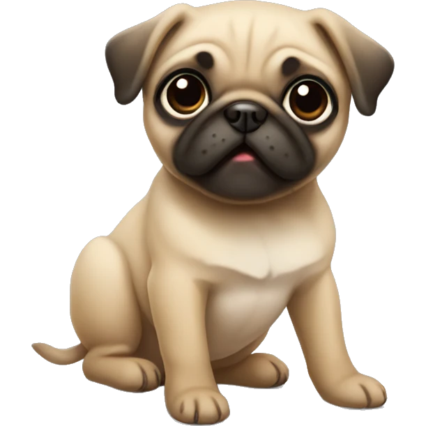 Fawn pug puppy emoji