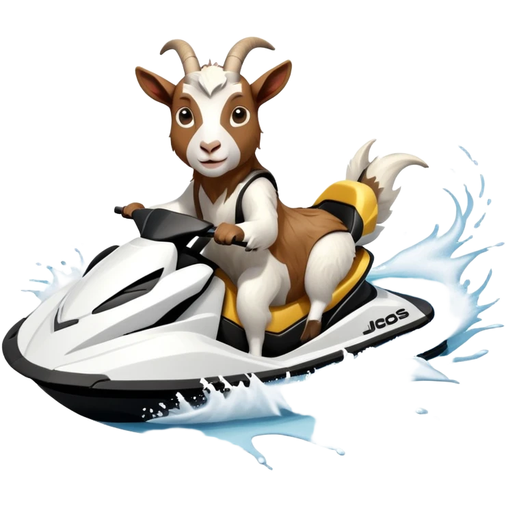Goat on a jet ski emoji