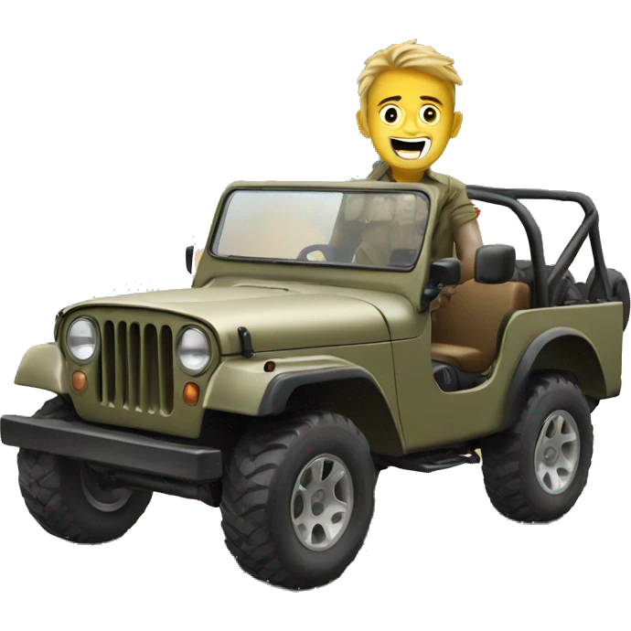 Aussie in a jeep emoji
