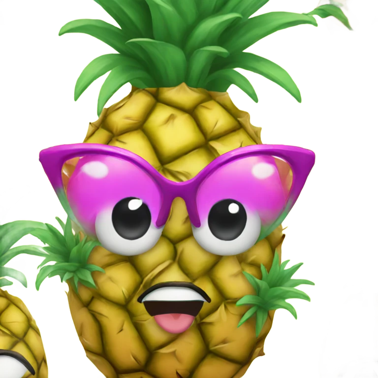 pineapple with makeup emoji
