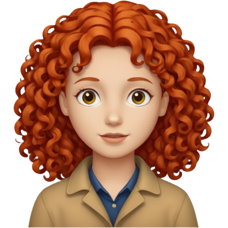 curly red hair emoji