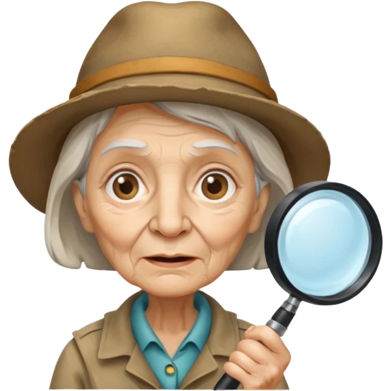 Explorer old woman with magnifying glass emoji