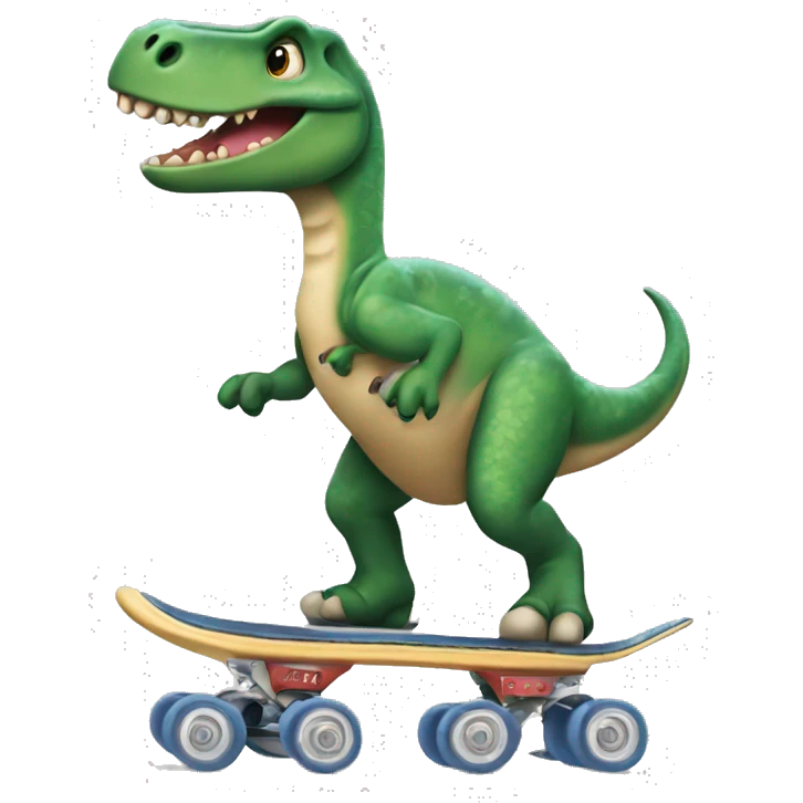 Dinosaurio patinando  emoji