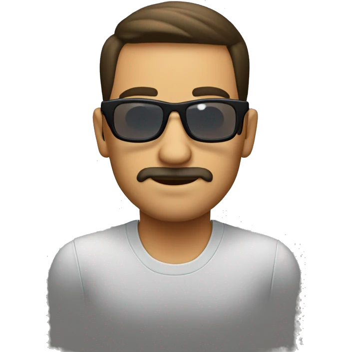 hombre rubio con lentes emoji