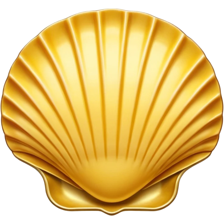 butter in the shape of a shell on a gold vintage plate emoji