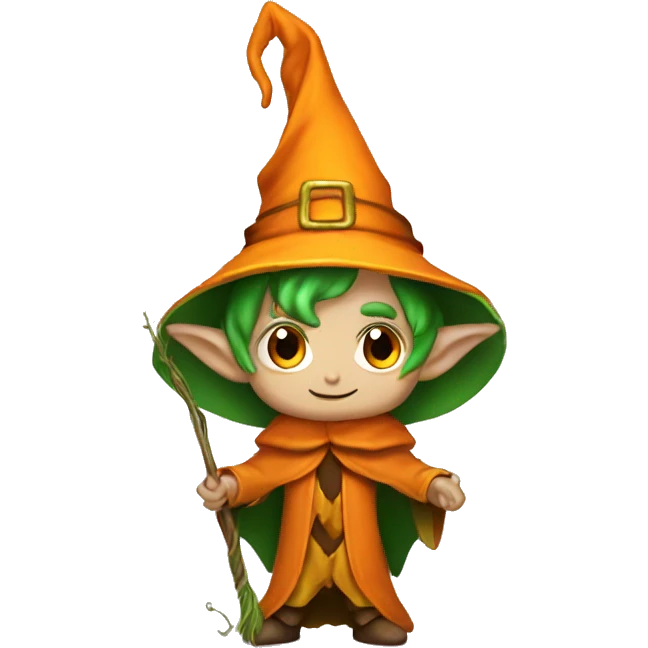 pumkin elf male wizard emoji