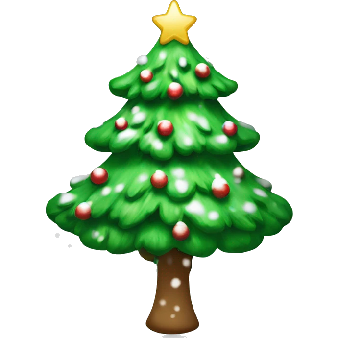 A Christmas tree with snow ￼ emoji