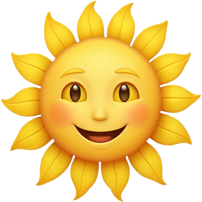 a sun emoji with a happy face emoji