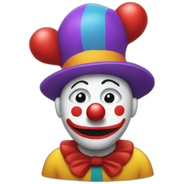 Depressed clown emoji