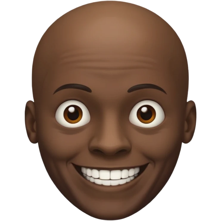 Un homme noir avec un gros crâne  emoji