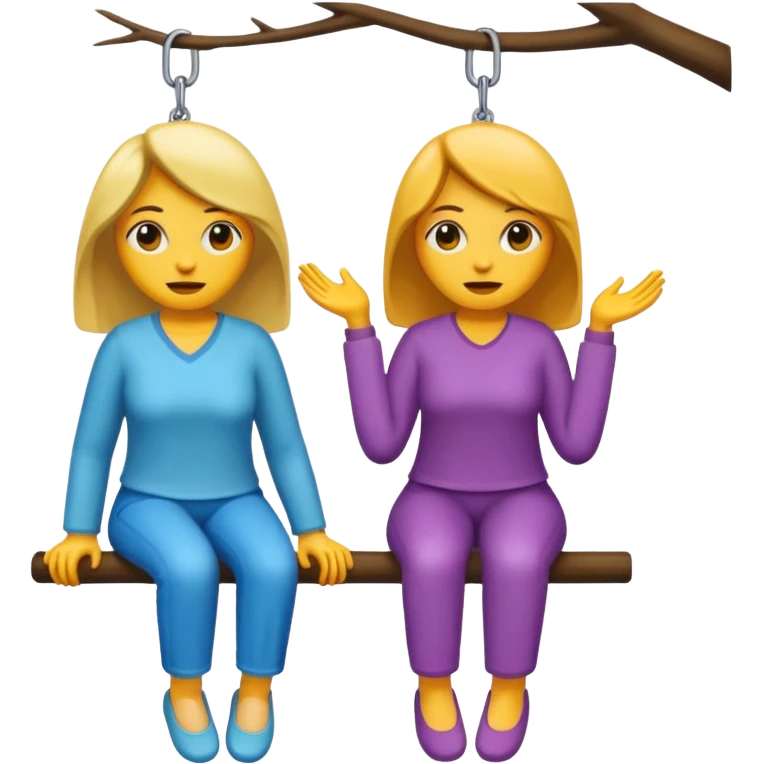 Two dead women hanging out emoji