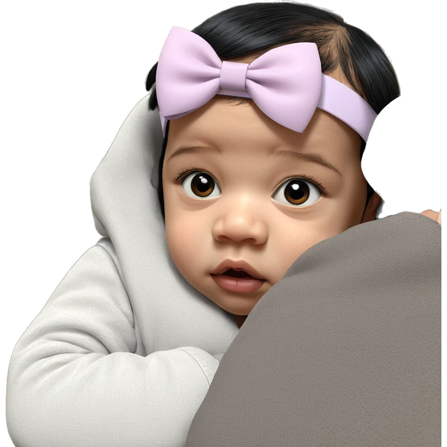 girl with black hair bow emoji