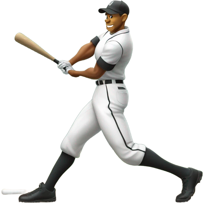 Tiger woods playing baseball  emoji