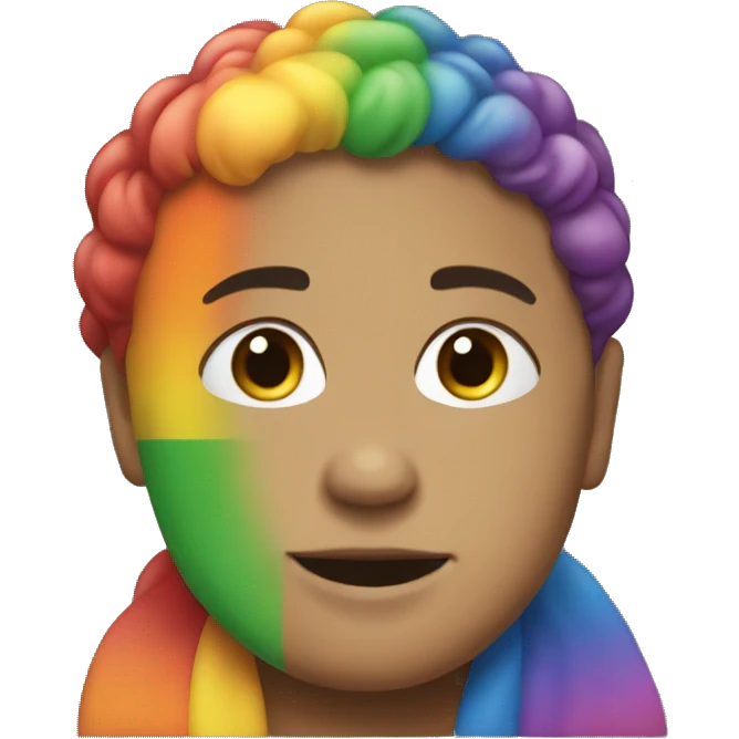 Pride with peace emoji