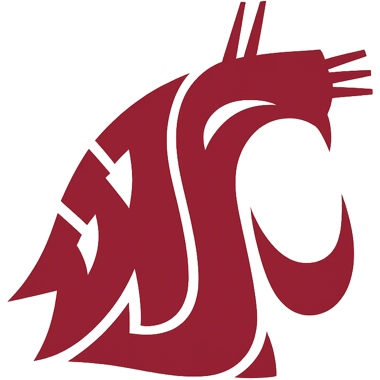 Washington State University Cougars logo in red, variation 2 emoji