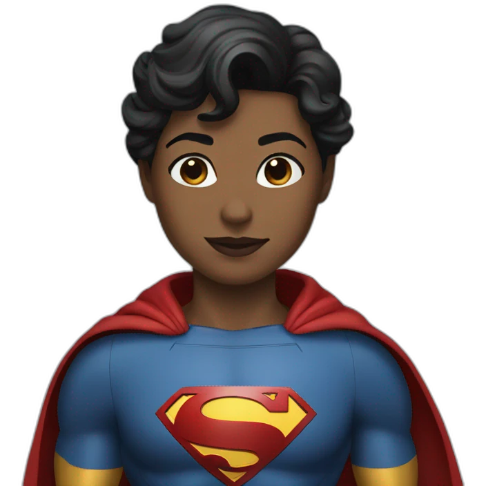 Girl superman emoji