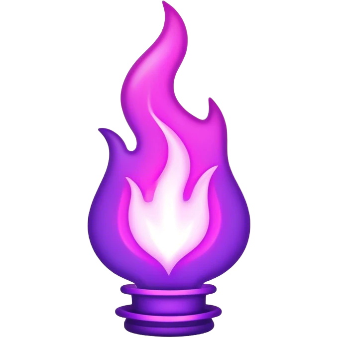 outline violet neon flame emoji