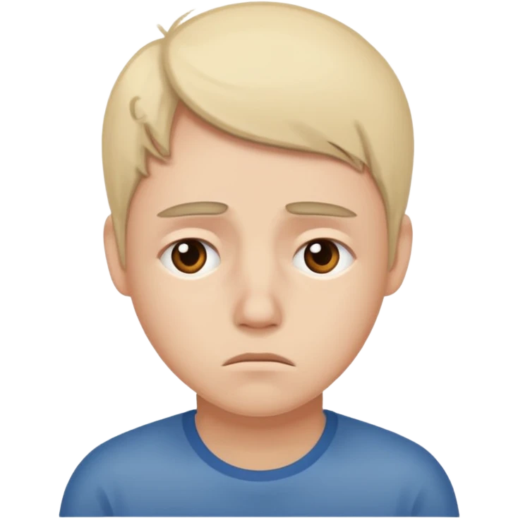 Depressed and tired emoji