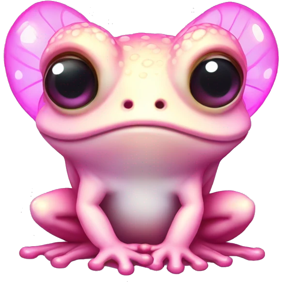 Light pink Fairy frog with gradient wings emoji