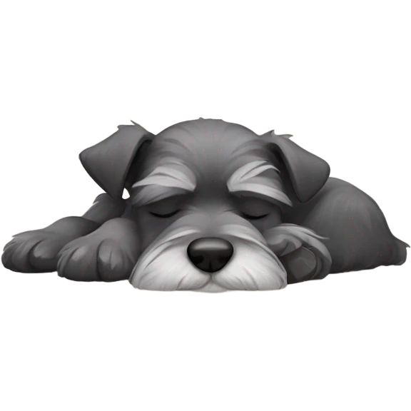 Schnauzer sleeping emoji
