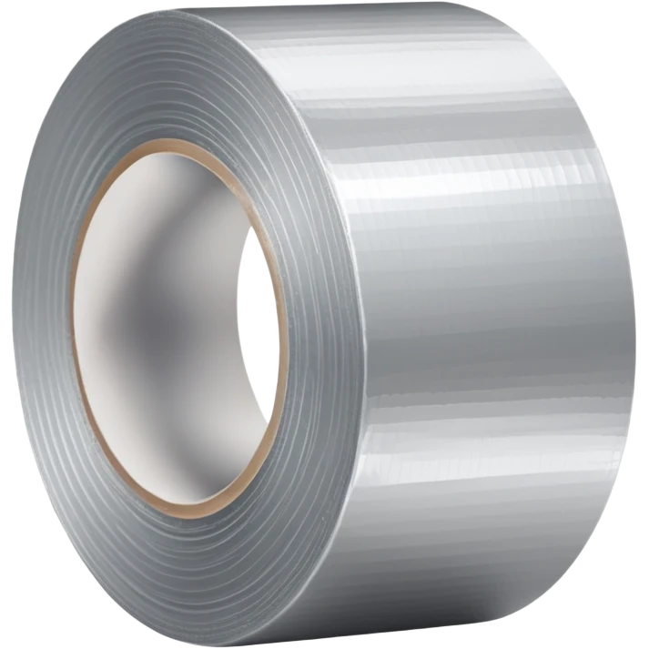 A roll of silver duct tape emoji