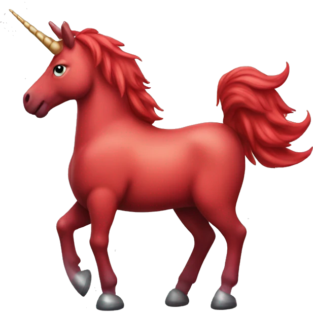 red big unicorn  emoji