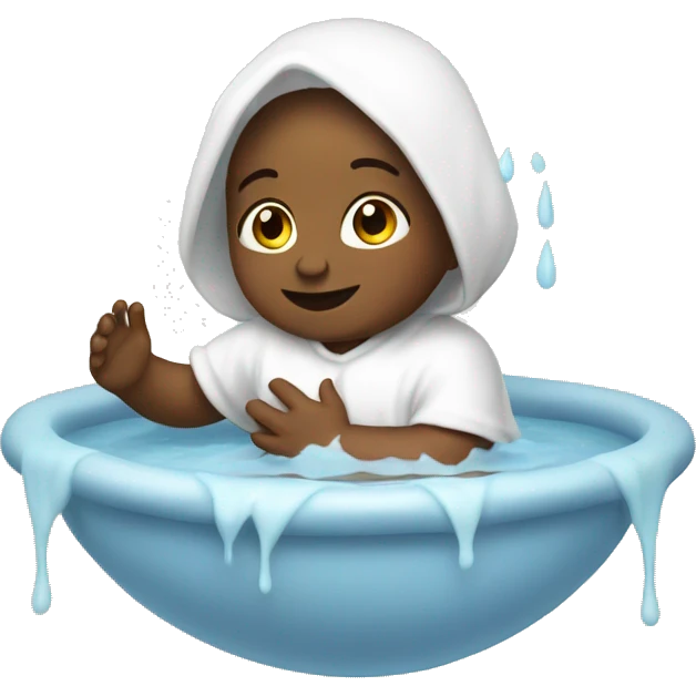 Baptizing baby emoji