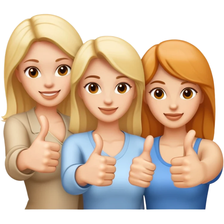 Three lady realtors doing thumbs up emoji