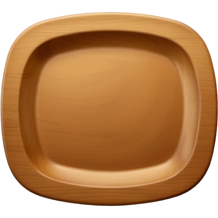 wooden slightly curved plate emoji