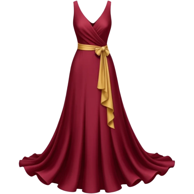 Burgundy dress emoji