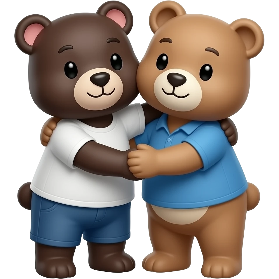 Oreo bears hugging emoji