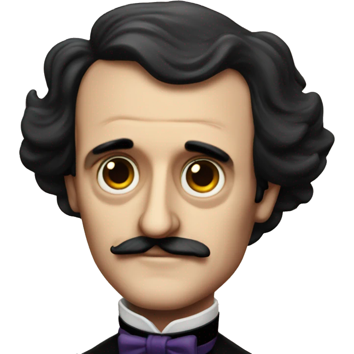 Edgar Allan Poe celebrating birthday emoji