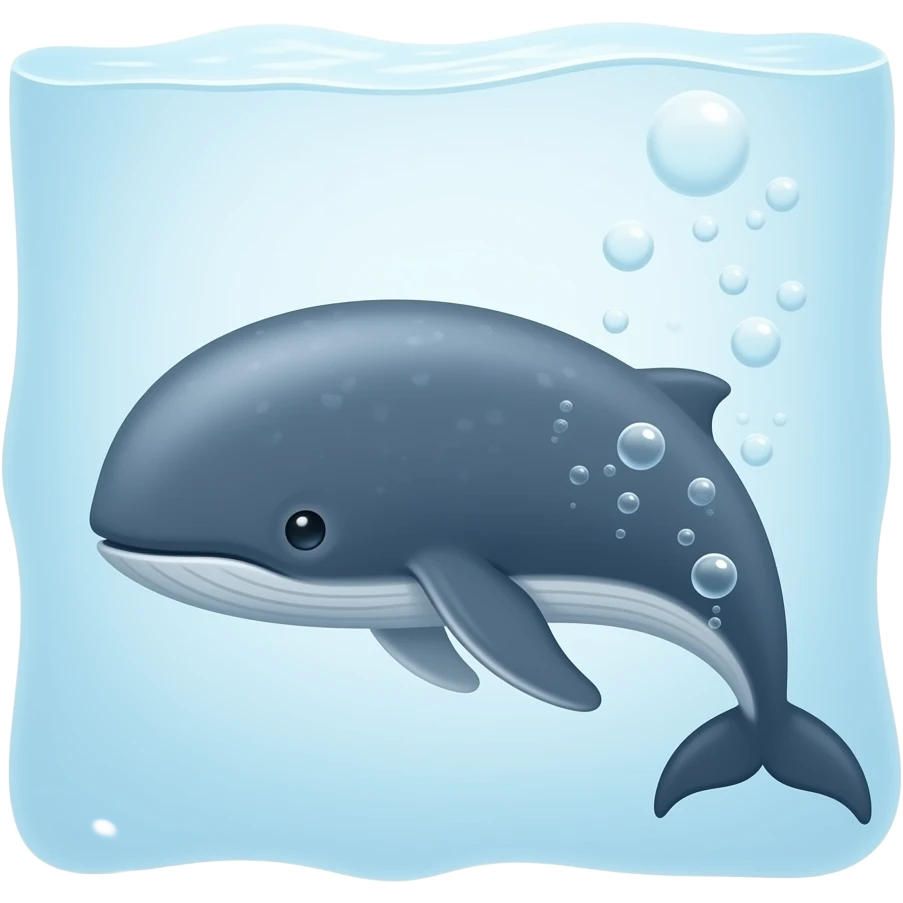 a whale underwater top view emoji
