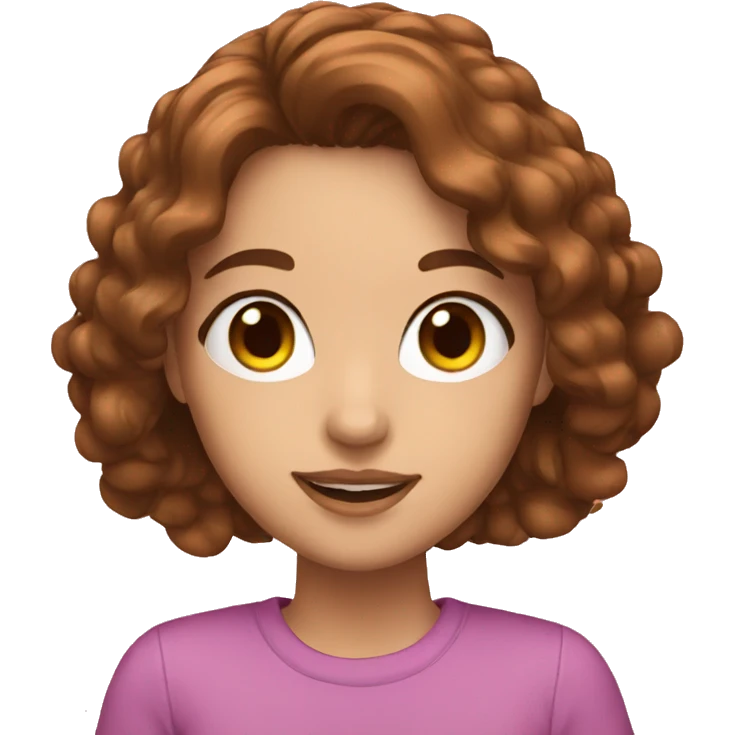 selfie with brown-haired girl emoji