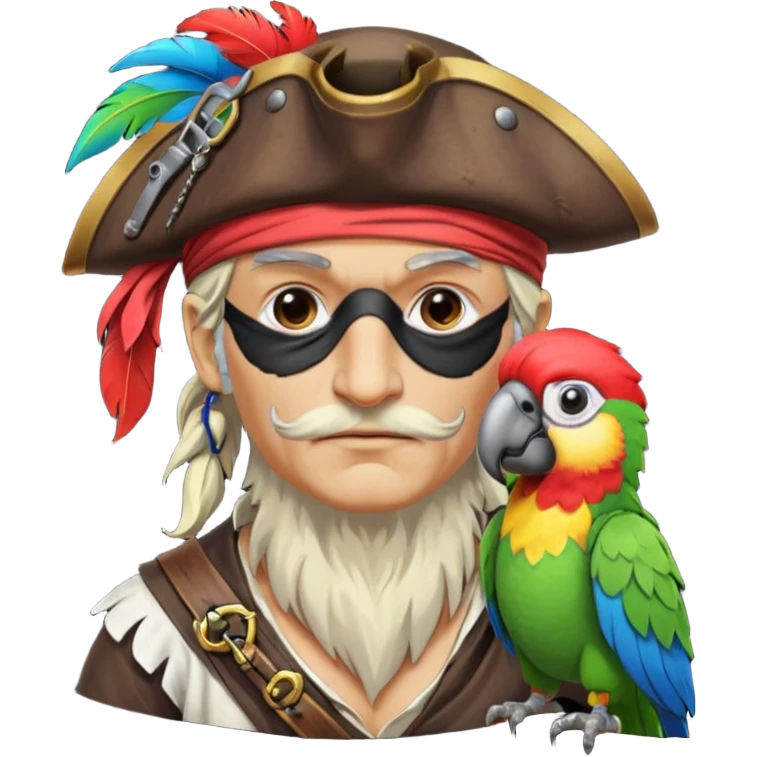 pirate and parrot emoji