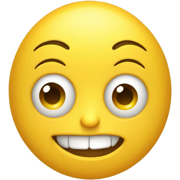 smiling creepily wide yellow emoji emoji