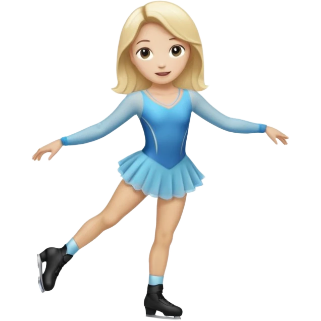 Make a female figure skater with blonde hair emoji