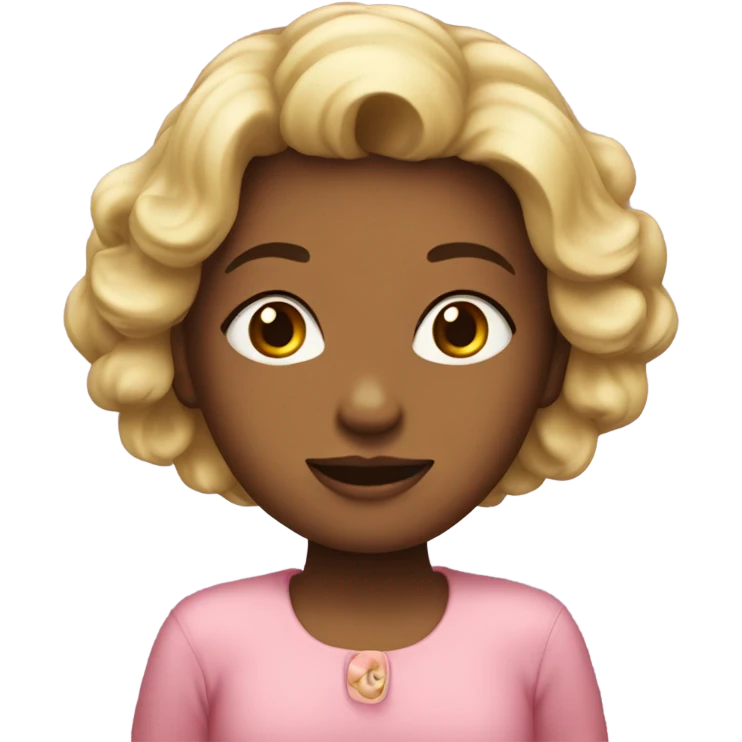 uma menina loira com cachos emoji