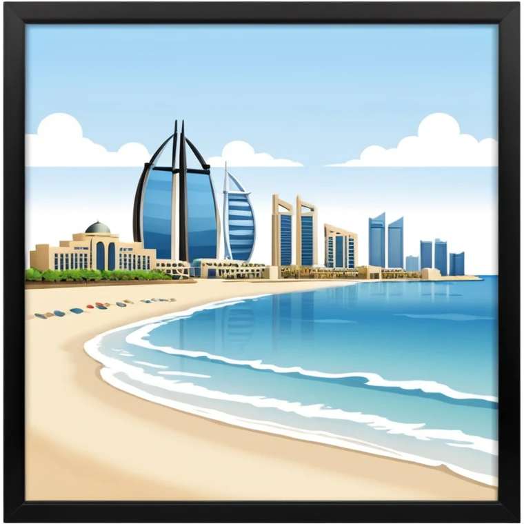 bahrain bay and four season in bahrain but from the beach/ocrean view emoji