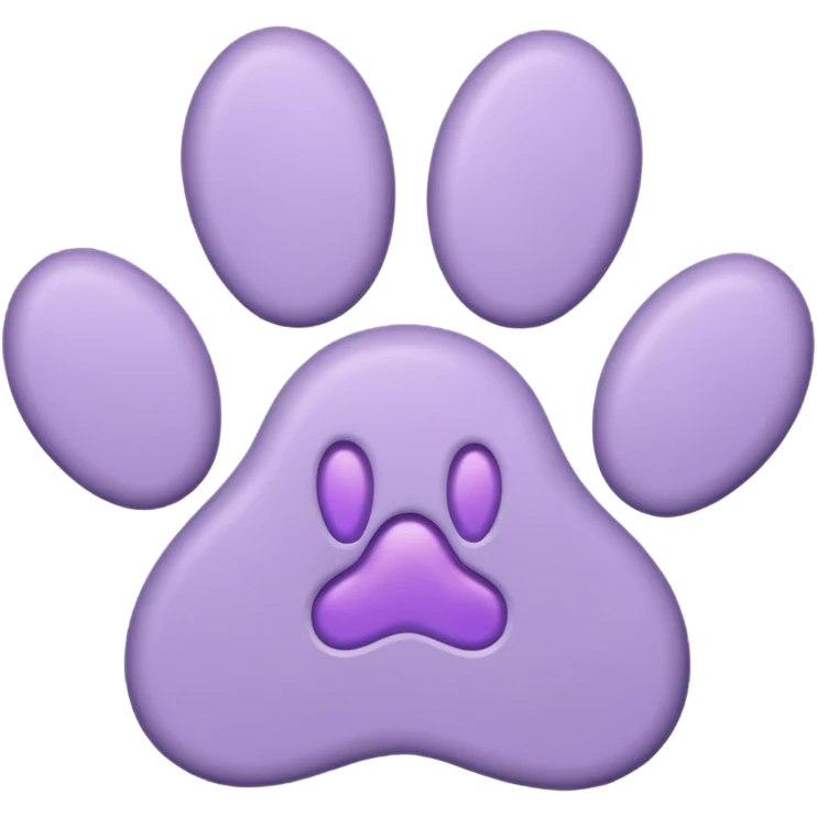 a pastel purple pawprint emoji