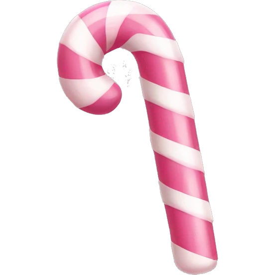 Light pink candy cane emoji