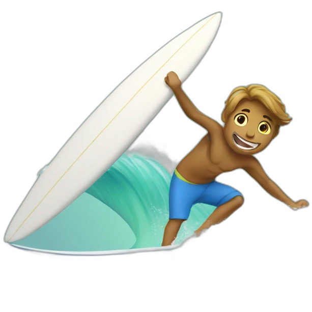 a surfer sailing emoji