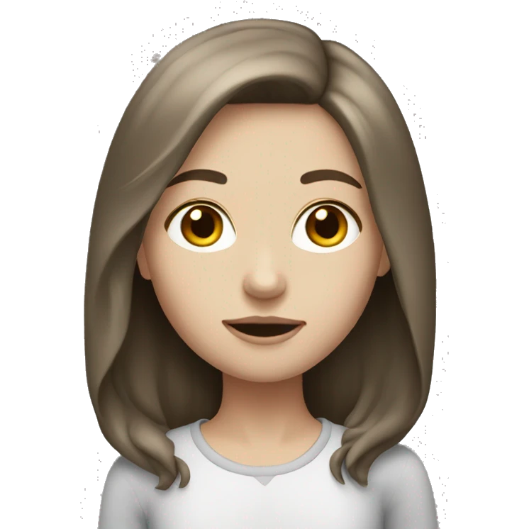 pale brunette girl emoji