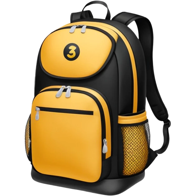 A special backpack with a separate compartment for the ball and sneakers emoji