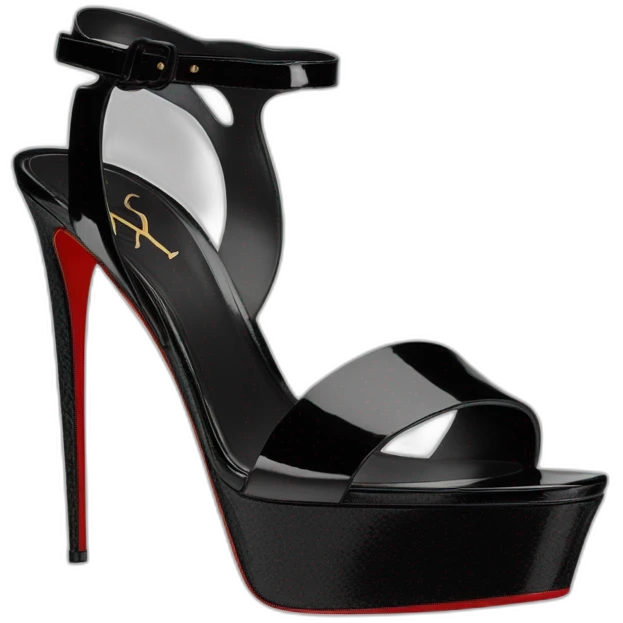 Ysl heel sandal TRIBUTE PLATFORM SANDAL black PATENT LEATHER emoji
