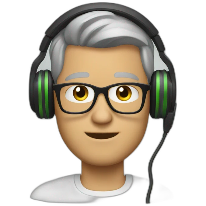 randall boggs with headphones emoji
