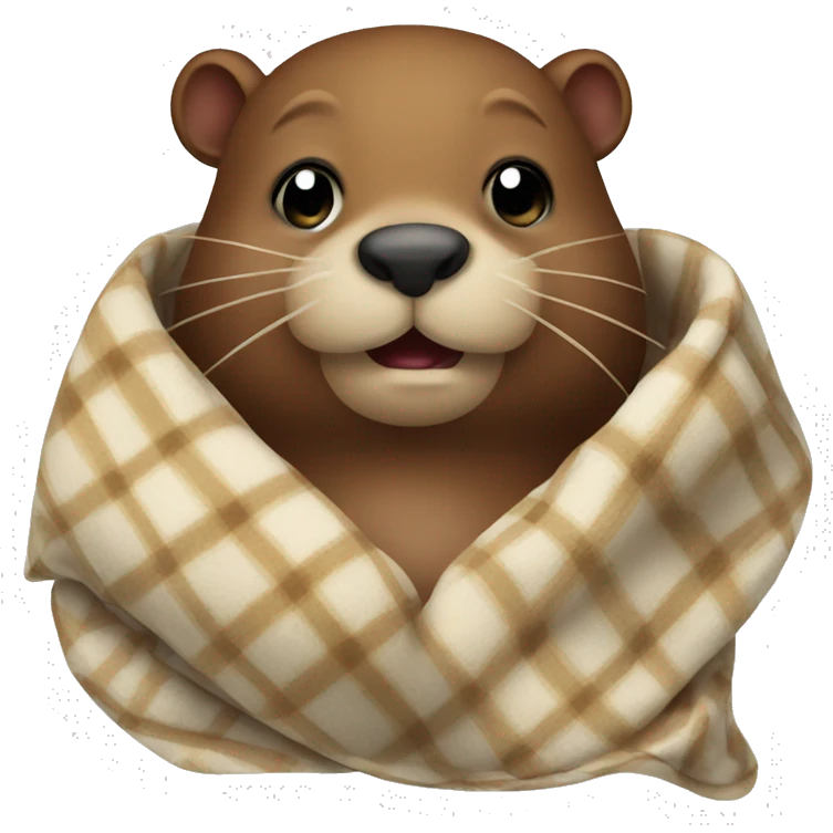 beaver in a blanket emoji