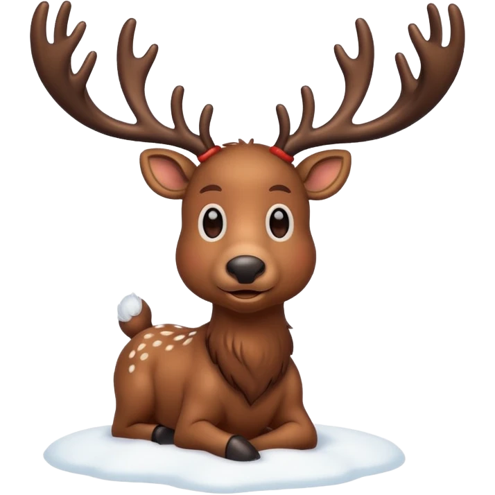 create some realistic christmas raindeers pausing emoji