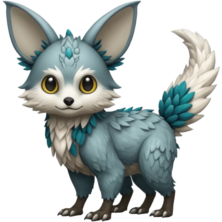 Skogen-Labubu-Trico-Fakémon-hybrid-creature (full body)  emoji